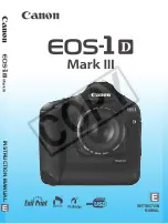 Canon EOS 1D Mark III Instruction Manual предпросмотр