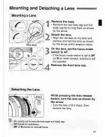 Предварительный просмотр 21 страницы Canon EOS 1V Instruction Manual