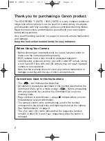 Предварительный просмотр 2 страницы Canon EOS 300V Instructions Manual