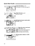 Предварительный просмотр 12 страницы Canon EOS 5D Mark II - EOS 5D Mark II 21.1MP Full Frame CMOS Digital SLR Camera Instruction Manual