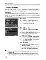 Предварительный просмотр 144 страницы Canon EOS 5D Mark II - EOS 5D Mark II 21.1MP Full Frame CMOS Digital SLR Camera Instruction Manual