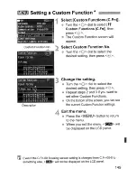 Предварительный просмотр 149 страницы Canon EOS 5D Mark II - EOS 5D Mark II 21.1MP Full Frame CMOS Digital SLR Camera Instruction Manual