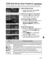 Preview for 215 page of Canon EOS 600D Instruction Manual