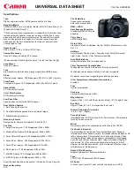 Canon EOS 60D Specifications предпросмотр