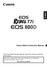 Preview for 3 page of Canon EOS 800D Basic Instruction Manual