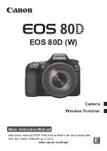 Canon EOS 80D (W) Basic Instruction Manual preview