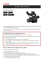 Canon EOS C200 Firmware Update Procedure preview