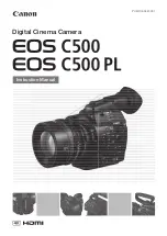 Предварительный просмотр 1 страницы Canon EOS C500 PL Instruction Manual