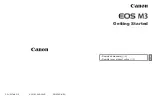 Canon EOS M3 Getting Started предпросмотр