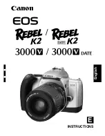 Предварительный просмотр 1 страницы Canon EOS REBEL K2 3000V DATE Instructions Manual