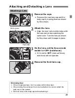 Предварительный просмотр 29 страницы Canon EOS Rebel T3 Basic Instruction Manual