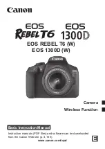 Предварительный просмотр 1 страницы Canon EOS REBEL T6 (W) Basic Instruction Manual