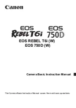 Preview for 3 page of Canon EOS REBEL T6i Basic Instruction Manual