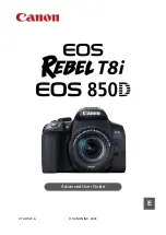 Предварительный просмотр 1 страницы Canon EOS REBEL T8i Advanced User'S Manual