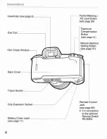 Предварительный просмотр 8 страницы Canon EOS Rebel X/XS Instruction Manual