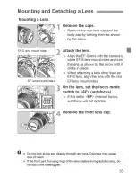 Предварительный просмотр 33 страницы Canon EOS REBEL XS Instruction Manual