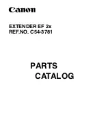 Preview for 1 page of Canon EXTENDER EF 2.0x Parts Catalog