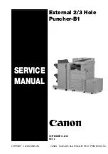 Canon External 2/3 Hole Puncher-B1 Service Manual preview
