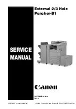 Предварительный просмотр 1 страницы Canon External 2/3 Hole Puncher-B1 Service Manual