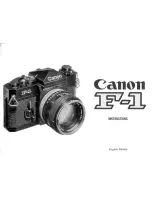 Canon F-1 Instructions Manual preview
