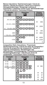 Предварительный просмотр 13 страницы Canon F-502G Calculation Examples