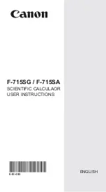 Canon F-715SA User Instructions предпросмотр