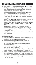 Preview for 37 page of Canon F-718SG User Instructions