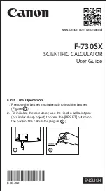 Canon F-730SX User Manual preview