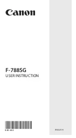 Canon F-788SG User Instruction preview