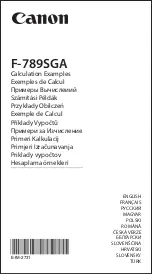 Canon F-789SGA Calculation Examples preview