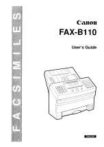 Canon FAX-B110 User Manual предпросмотр