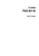 Предварительный просмотр 3 страницы Canon FAX-B110 User Manual