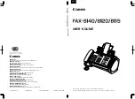 Предварительный просмотр 1 страницы Canon FAX-B115 User Manual