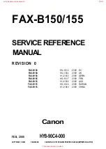 Canon FAX-B150 Bubble Jet Service Reference Manual preview