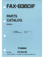 Canon FAX-B360IF Parts Catalog preview