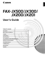 Preview for 3 page of Canon FAX JX200 User Manual