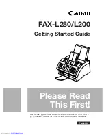 Canon FAX-L280 Getting Started Manual preview