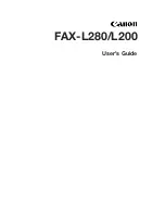 Canon FAX-L280 User Manual preview