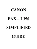 Canon FAX-L350 Simplified Manual preview