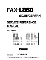 Canon FAX-L360 Service Reference Manual preview