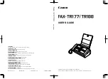 Предварительный просмотр 80 страницы Canon FAX-TR177 User Manual