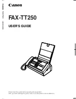 Preview for 1 page of Canon FAX-TT250 User Manual