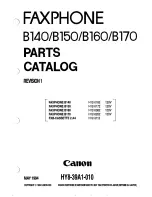 Canon FAXPHONE B140 Parts Catalog preview