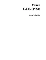 Canon FAXPHONE B150 User Manual preview