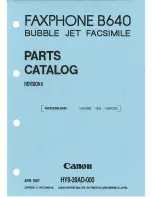 Canon FAXPHONE B640 Parts Catalog preview