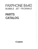 Preview for 2 page of Canon FAXPHONE B640 Parts Catalog