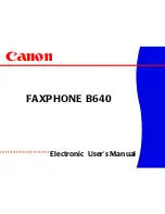 Canon FAXPHONE B640 User Manual preview