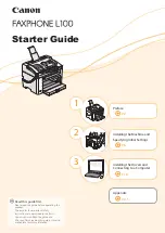 Предварительный просмотр 1 страницы Canon FAXPHONE L100 Starter Manual
