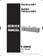 Предварительный просмотр 1 страницы Canon Finisher-AB1 Service Manual