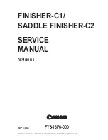 Preview for 1 page of Canon FINISHER-C1 Service Manual